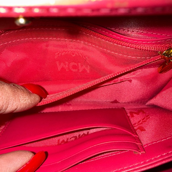 MCM Pink and Tan Wallet with Iconic Logo - Picture 10 of 12